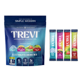 TREVI sachets cerise-lime emballage hydratation sans sucre