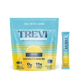 TREVI Sport électrolytes sachets limonade, hydratation efficace sans sucre pour l'entraînement.