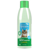 TropiClean — haleine fraîche, bouteille 8oz montrant l'usage quotidien.