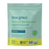 True Grace poudre brocoli micro-pousses, riche en nutriments pour l'énergie quotidienne.
