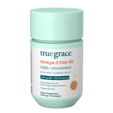True Grace Omega-3: bouteille avec gélules faciles à prendre pour le quotidien