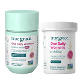 Flacon True Grace One Daily Femmes 40+ multivitamine, soutien potentiel à l'énergie.