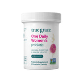 Probiotiques True Grace dans une bouteille, favorisant digestion équilibrée et simplicité d utilisation.