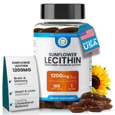 Gélules TRUEMED Lécithine tournesol 1200 mg, soutien cognitif potentiel.