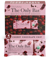 Barre Truvani cerise-chocolat pepites, source pratique de protéines végétales.