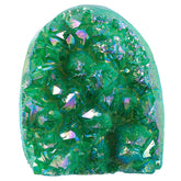 Géode quartz ange aura TUMBEELLUWA verte, décor élégant et énergie douce.