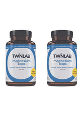 Twinlab Magnésium Caps – Absorption élevée des gélules pour le confort musculaire et l'énergie.