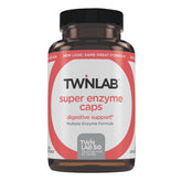Twinlab Super Enzyme Caps – boîte et étiquette, soutien digestif après repas