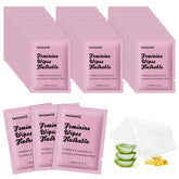 Twoworld lingettes féminines emballées individuellement, pratique pour le voyage et l'hygiène intime.