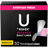 U by Kotex Balance protège-slips, emballage individuel, protection discrète en déplacement
