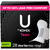U by Kotex Balance Teen – emballage individuel visible, pratique pour les déplacements.