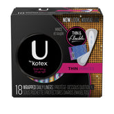 Protège-slips U by Kotex Barely There emballage individuel pratique pour emporter