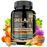 Bouteille Uheco Shilajit pur Himalayen prête à l’emploi pour une routine quotidienne.