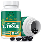 Ulmubra 800 mg luteolin : bouteille de capsules molles favorisant l'absorption liposomale