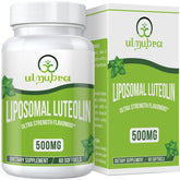 Ulmubra Liposomal Luteolin 500 mg, bouteille pratique pour une prise quotidienne.