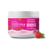 Ultima Replenisher Framboise: boîte 30 portions pour hydratation quotidienne sans sucre.
