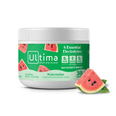 Ultima Replenisher – contenant poudre électrolyte pastèque, hydratation quotidienne sans sucre.