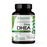 Ultra Botanicals Emerald Labs DHEA 25 mg: bouteille montrant le soutien hormonal potentiel