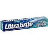 Dentifrice Ultra Brite blanchissant au bicarbonate de soude et peroxyde, fraîcheur mentholée.