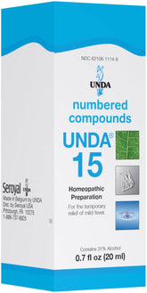UNDA 15 Compounds, flacon d'homéopathie pour un soutien holistique du drainage.