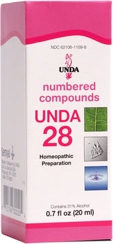 UNDA 28 – bouteille 0,7 oz, peut aider au drainage des toxines et au soutien immunitaire.
