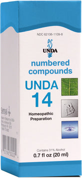 UNDA composés numérotés – bouteille compacte, routine quotidienne facilitée.