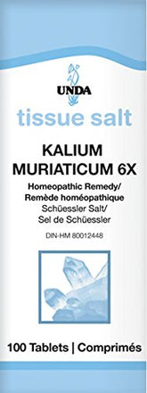 UNDA Kalium Muriaticum 6X emballage clair pour une utilisation quotidienne.