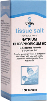 UNDA Natrium Phosphoricum 6X, flacon-tablettes, aide possible après un repas