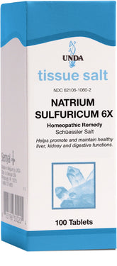 UNDA Natrium Sulfuricum 6X, bouteille, soutient la digestion légère au quotidien.