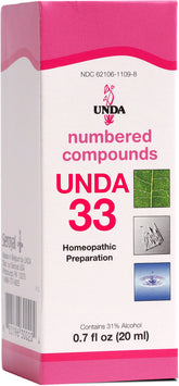 UNDA 33 Composés Numéro Bouteille — potentiel équilibre organique.