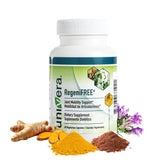 Bouteille Univera RegeniFREE mettant en valeur le curcuma pour un soutien potentiel des articulations