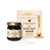 UPAKARMA Pure Shilajit résine – bouteille, énergie durable et minéraux essentiels.