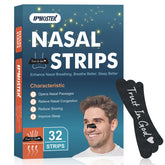 UPMOSTEK Bandes anti-ronflement nasales, emballage noir 32 pièces, pratique pour le voyage