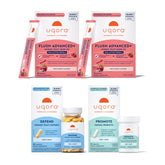 Uqora Flush Advanced: bouteille prête pour soutenir votre routine quotidienne.