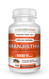 Vadik Herbs Manjistha – capsules véganes prêtes à l'emploi pour une peau saine.