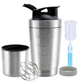 VALESKA Bouteille shaker protéine 25oz vue de face, parfaite pour entraînement.