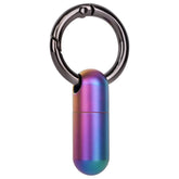 Porte-pilules VANSU en titane bleu, étanche et léger, idéal pour voyager.