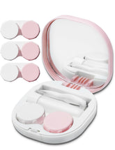 Vastsoon etui lentilles contact rose compact, pratique pour voyage et rangement.