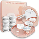 Vastsoon lave-lentilles ultrasonique rose compact: nettoyage précis et silencieux.