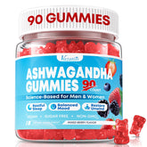 Gommes Vazatisi Ashwagandha dans une bouteille, pratique pour routine quotidienne.
