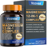 Vccvaa Magnesium Complex – bouteille affichant les 12 formes pour un soutien quotidien
