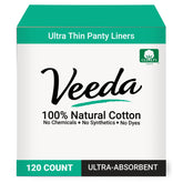 Protège-slips Veeda en coton naturel, douceur quotidienne.
