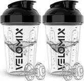 Gourde VELOMIX 20oz avec deux fouets en inox pour mélanger facilement.