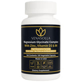 Venasolla Magnesium bisglycinate en bouteille, facile à prendre au quotidien.