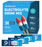 Le sachet Venture Pal montrant l’électrolyte au sodium élevé pour une hydratation rapide.
