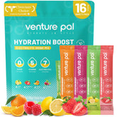 Venture Pal sachets Electrolytes sans sucre: emballage pratique pour hydratation rapide en déplacement.