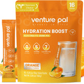 Sachets Venture Pal hydratation rapide sans sucre en déplacement.