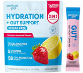 Sachets Venture Pal d'hydratation sans sucre pour une hydratation rapide et équilibrée.