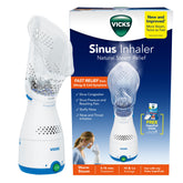 Vicks Inhalateur Sinusal avec masque visage doux pour un soulagement ciblé.