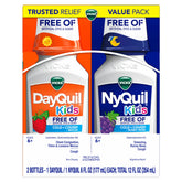 Duo VICKS DayQuil & NyQuil jour framboise, soulagement rapide pendant la journée.